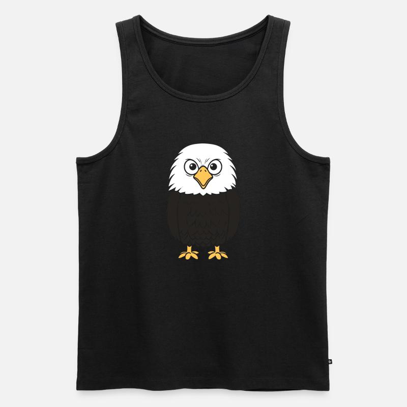 Adler-Vogel - Männer Premium Bio Tank Top - Schwarz