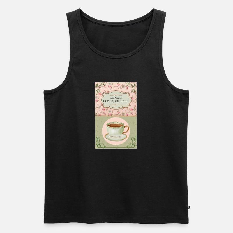 Stolz und Vorurteil - Männer Premium Bio Tank Top - Schwarz