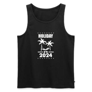 holiday 2024 - Männer Premium Bio Tank Top - Schwarz - Vorne - AI Model Male 178 light (178cm)