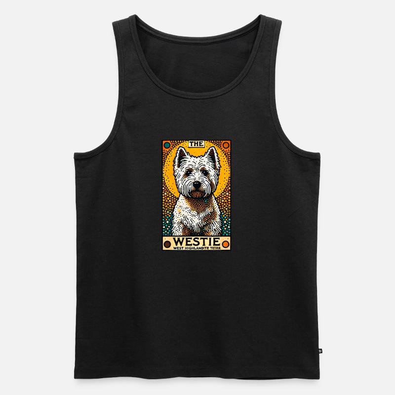 Westie - Männer Premium Bio Tank Top - Schwarz