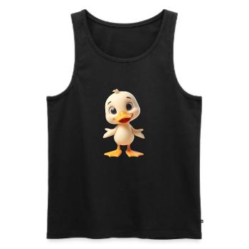 Canard 3 - Débardeur bio Premium Homme - noir - Devant - Michal (187cm)