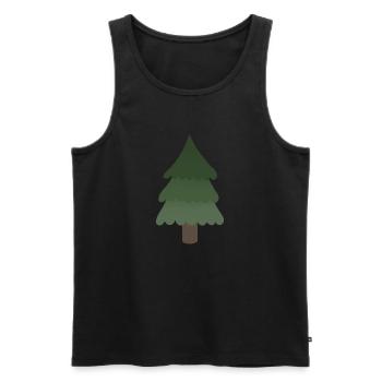 pine tree - Men's Premium Organic Tank Top - black - Front - Michal (187cm)