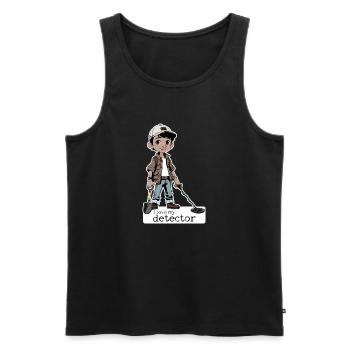 Ich liebe meinen Detektor - Männer Premium Bio Tank Top - Schwarz - Vorne - AI Model Male 178 light (178cm)