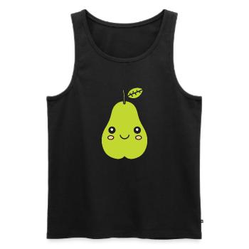 Pear - Men's Premium Organic Tank Top - black - Front - AI Model Male 178 light (178cm)