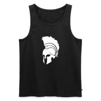 Sparta Helmet - Men's Premium Organic Tank Top - black - Front - Michal (187cm)
