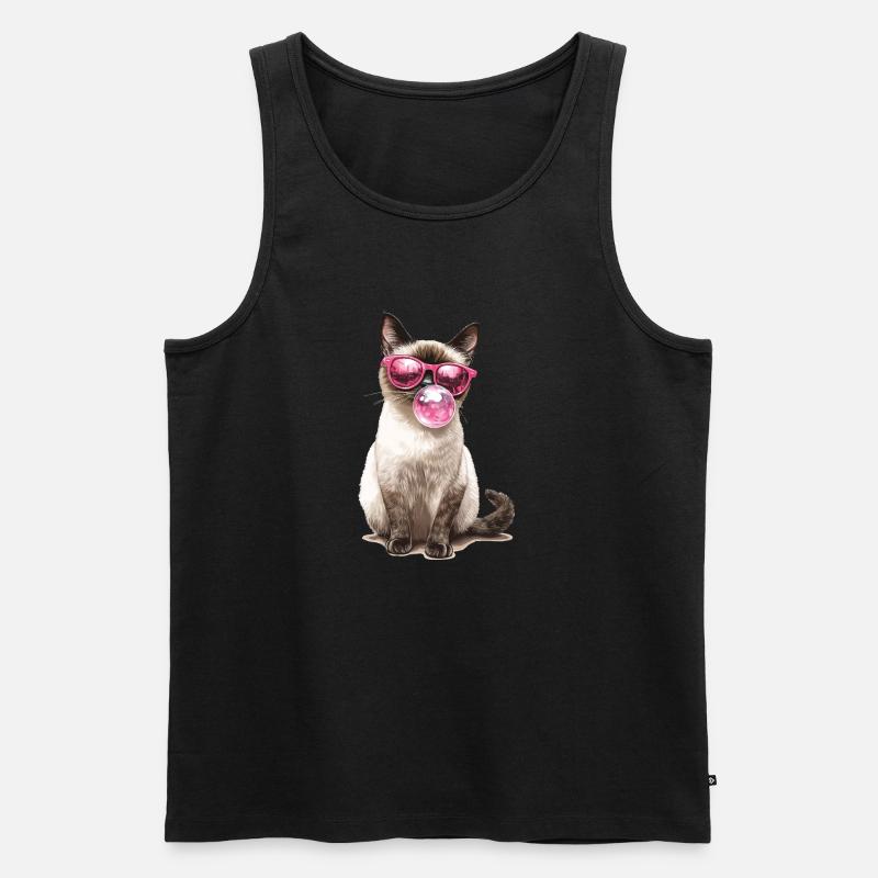 Siamese - Männer Premium Bio Tank Top - Schwarz