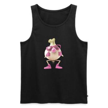 Zwiebel - Männer Premium Bio Tank Top - Schwarz - Vorne - Michal (187cm)