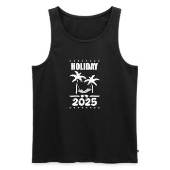 Vacances 2025 - Débardeur bio Premium Homme - noir - Devant - Michal (187cm)