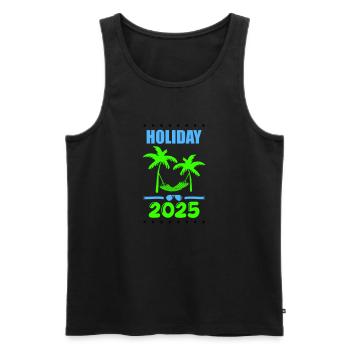 Vacances 2025 - Débardeur bio Premium Homme - noir - Devant - Michal (187cm)