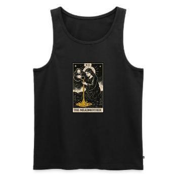 Meadmother Tarot Card Art Print - Men's Premium Organic Tank Top - black - Front - AI Model Male 178 light (178cm)