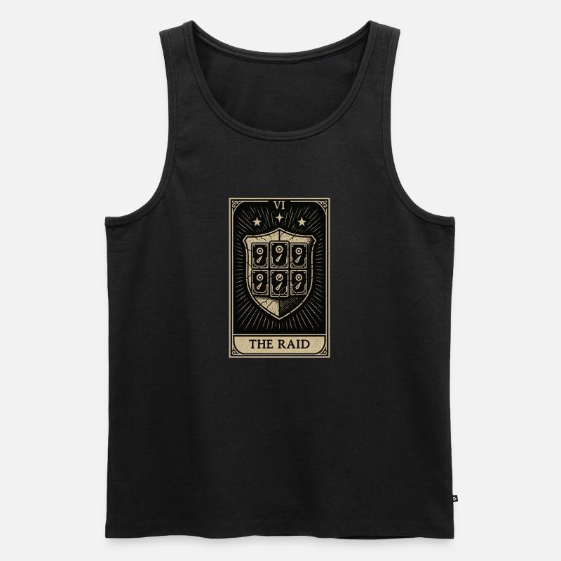 Tarot Datahoarding: The RAID Shield - Men's Premium Organic Tank Top - black