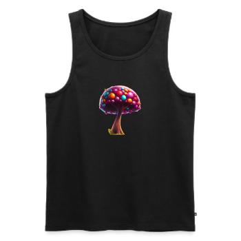Süßigkeiten Baum - Männer Premium Bio Tank Top - Schwarz - Vorne - AI Model Male 178 light (178cm)
