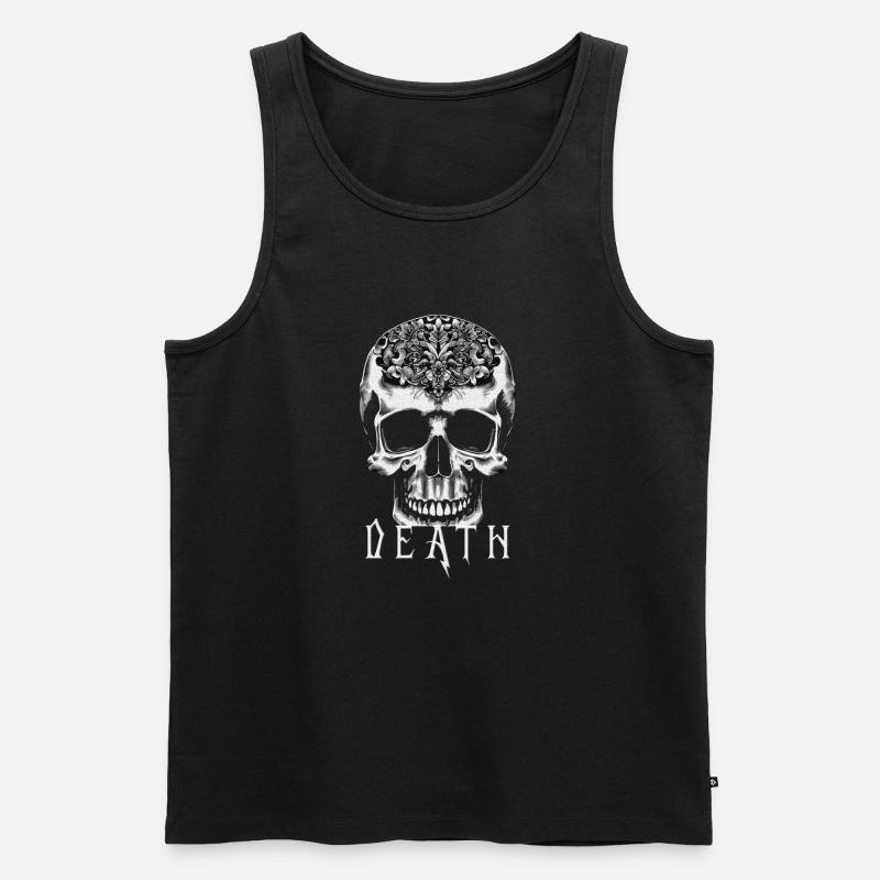 Totenkopf - Männer Premium Bio Tank Top - Schwarz