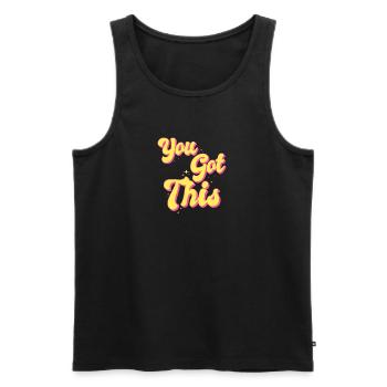 Motivational Testing Day Shirt Teacher Student - Men's Premium Organic Tank Top - black - Front - Michal (187cm)
