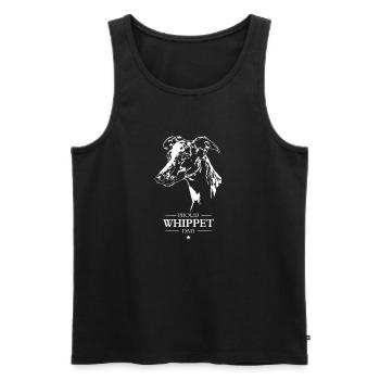 Whippet Dad Dogs Greyhound Greyhounds Wilsigns - Men's Premium Organic Tank Top - black - Front - AI Model Male 178 light (178cm)