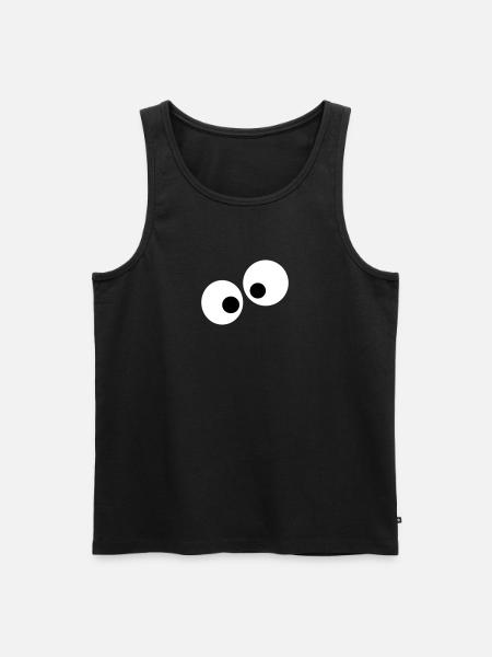 Augen - Männer Premium Bio Tank Top - Schwarz