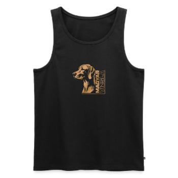 Magyar Vizsla Zeichnung Kopf gold - Männer Premium Bio Tank Top - Schwarz - Vorne - Michal (187cm)
