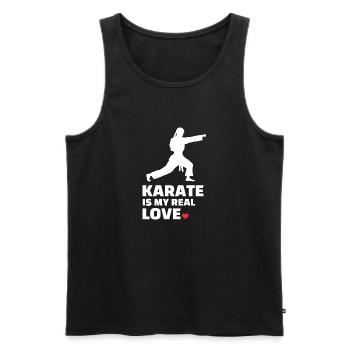J’adore le karaté - Débardeur bio Premium Homme - noir - Devant - AI Model Male 178 light (178cm)
