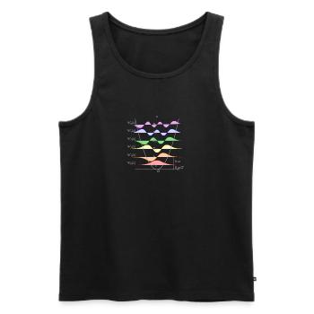 Harmonic Oscillator Quantum Mechanics Physics - Men's Premium Organic Tank Top - black - Front - AI Model Male 178 light (178cm)