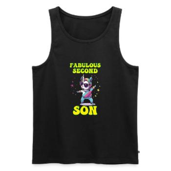 Fabulous Second Son Siblings Younger - Men's Premium Organic Tank Top - black - Front - AI Model Male 178 light (178cm)