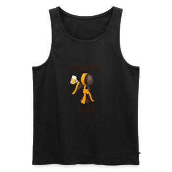 Münchner Kindl mit Masskrug und Bier - Männer Premium Bio Tank Top - Schwarz - Vorne - AI Model Male 178 light (178cm)