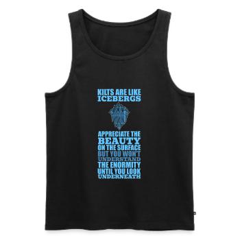 Schottischer Kilt Tracht - Schottenrock Schottland - Männer Premium Bio Tank Top - Schwarz - Vorne - Michal (187cm)