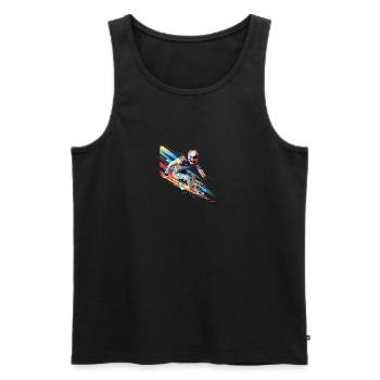 Alpin Ski Sport Game Champion Competition Abstract - Men's Premium Organic Tank Top - black - Front - Michal (187cm)