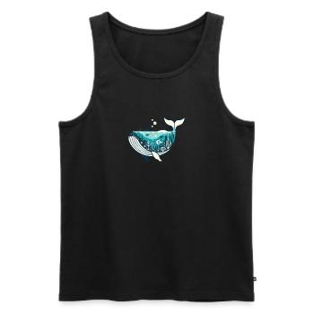 Wal - Männer Premium Bio Tank Top - Schwarz - Vorne - AI Model Male 178 light (178cm)