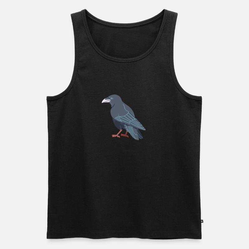 Rabenkrähe - Männer Premium Bio Tank Top - Schwarz