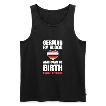 Américain Allemand - Débardeur bio Premium Homme - noir - Devant - AI Model Male 178 light (178cm)