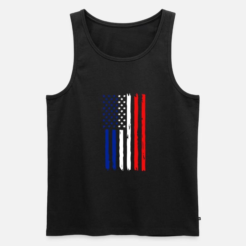 Frankreich - Männer Premium Bio Tank Top - Schwarz