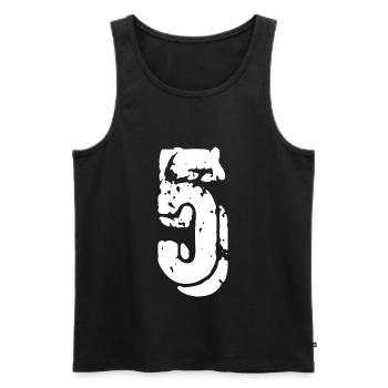 Maillot numéro 5 - Débardeur bio Premium Homme - noir - Devant - Michal (187cm)