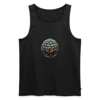Pailletten,artischocke,glitzernde Artischocke - Männer Premium Bio Tank Top - Schwarz - Vorne - AI Model Male 178 light (178cm)