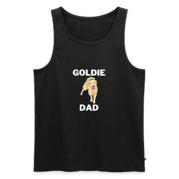 Chiens Papa Fête des Pères Cadeau Golden Retriver - Débardeur bio Premium Homme - noir - Devant - Michal (187cm)