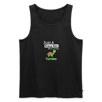 Aquarium Girl Animal Gift Turtle - Men's Premium Organic Tank Top - black - Front - AI Model Male 178 light (178cm)