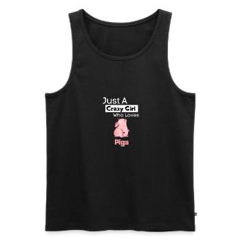 Pig - Men's Premium Organic Tank Top - black - Front - AI Model Male 178 light (178cm)