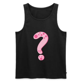 Question mark - Men's Premium Organic Tank Top - black - Front - AI Model Male 178 light (178cm)