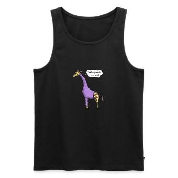 Giraffe Rollkragenpulli - Männer Premium Bio Tank Top - Schwarz - Vorne - Michal (187cm)