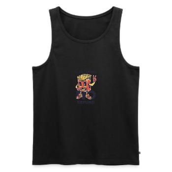 Frites drôles - Débardeur bio Premium Homme - noir - Devant - Michal (187cm)