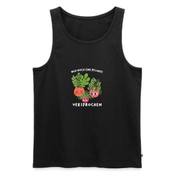 Nur noch eine Pflanze, versprochen! - Männer Premium Bio Tank Top - Schwarz - Vorne - Michal (187cm)