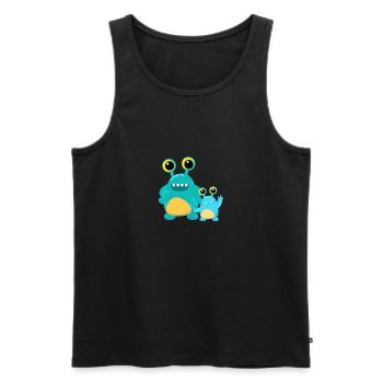 little monster Halloween brother and sister - Men's Premium Organic Tank Top - black - Front - Michal (187cm)