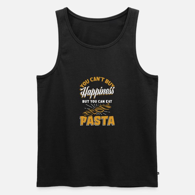 Nudeln Pasta - Männer Premium Bio Tank Top - Schwarz