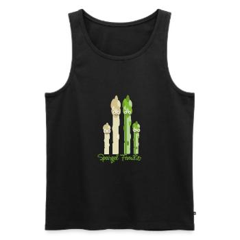 spargel familie,spargel,weisser spargel,familie - Männer Premium Bio Tank Top - Schwarz - Vorne - Michal (187cm)