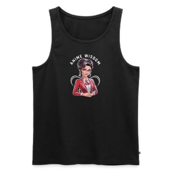 Sagesse de l’anime - Débardeur bio Premium Homme - noir - Devant - Michal (187cm)