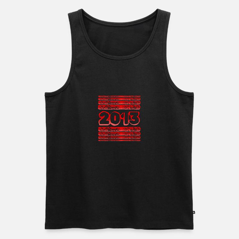 2013 2013 - Männer Premium Bio Tank Top - Schwarz