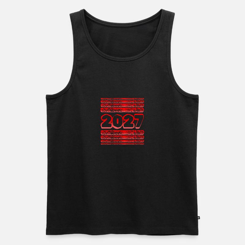 2027 - Männer Premium Bio Tank Top - Schwarz