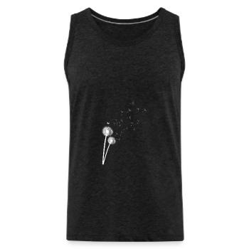 Dandelion Dandelion Buttercup Cowflower - Men's Premium Organic Tank Top - charcoal grey - Front - Alexander (188cm)