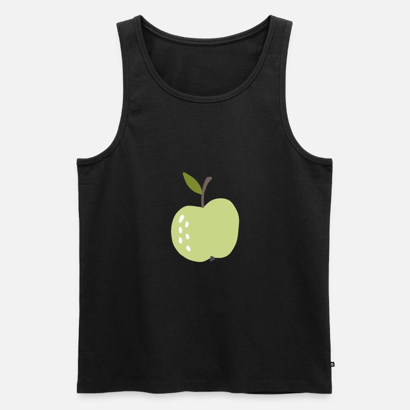 APPLE Apfel - Männer Premium Bio Tank Top - Schwarz