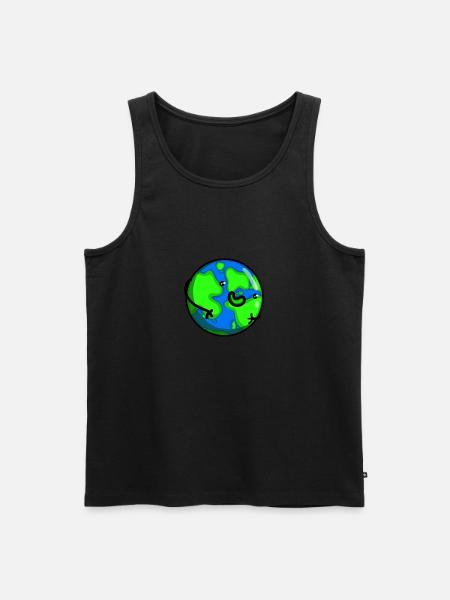 Planet Erde - Männer Premium Bio Tank Top - Schwarz