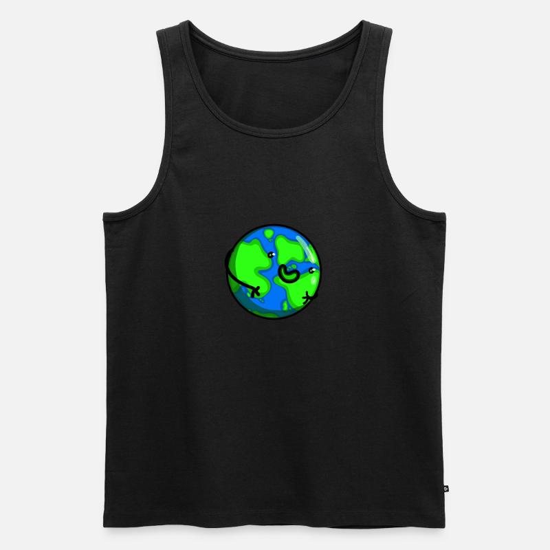 Planet Erde - Männer Premium Bio Tank Top - Schwarz